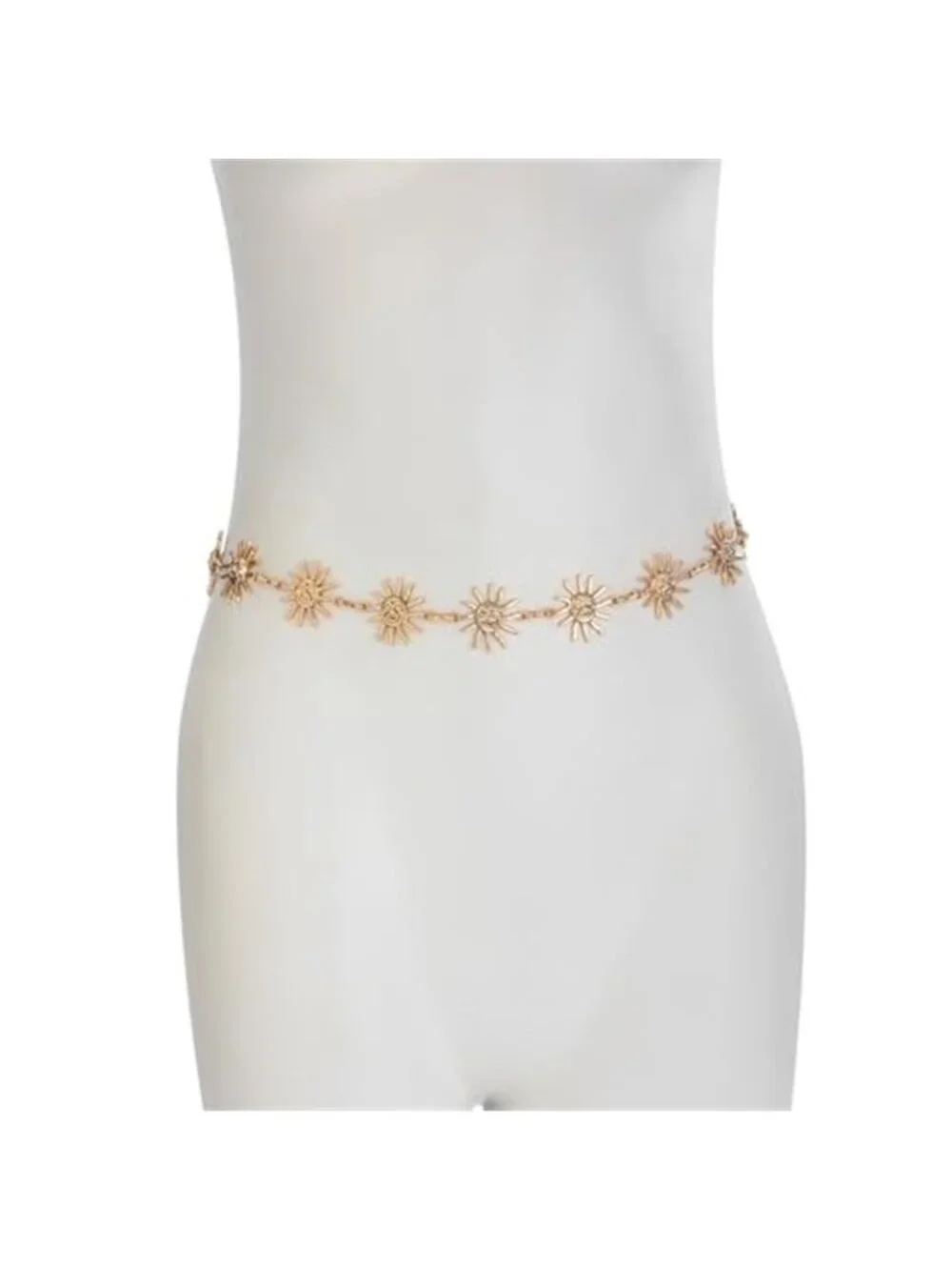 Metal Sunflower Waist Chain Belt Bikini Sun Waist Chains Jewelry Summer Beach
